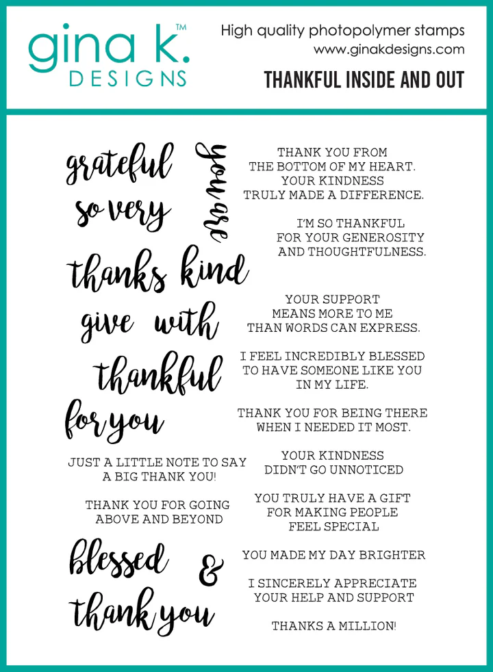 Gina K. - Thankful Inside and Out Stamp Set