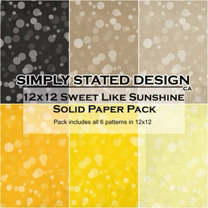 Simply Stated - Sweet Like Sunshine - Solid Paper Pack