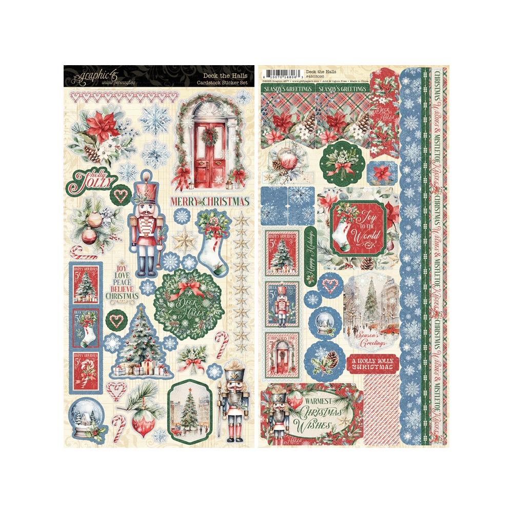 Graphic 45 - Deck The Halls - Cardstock Stickers