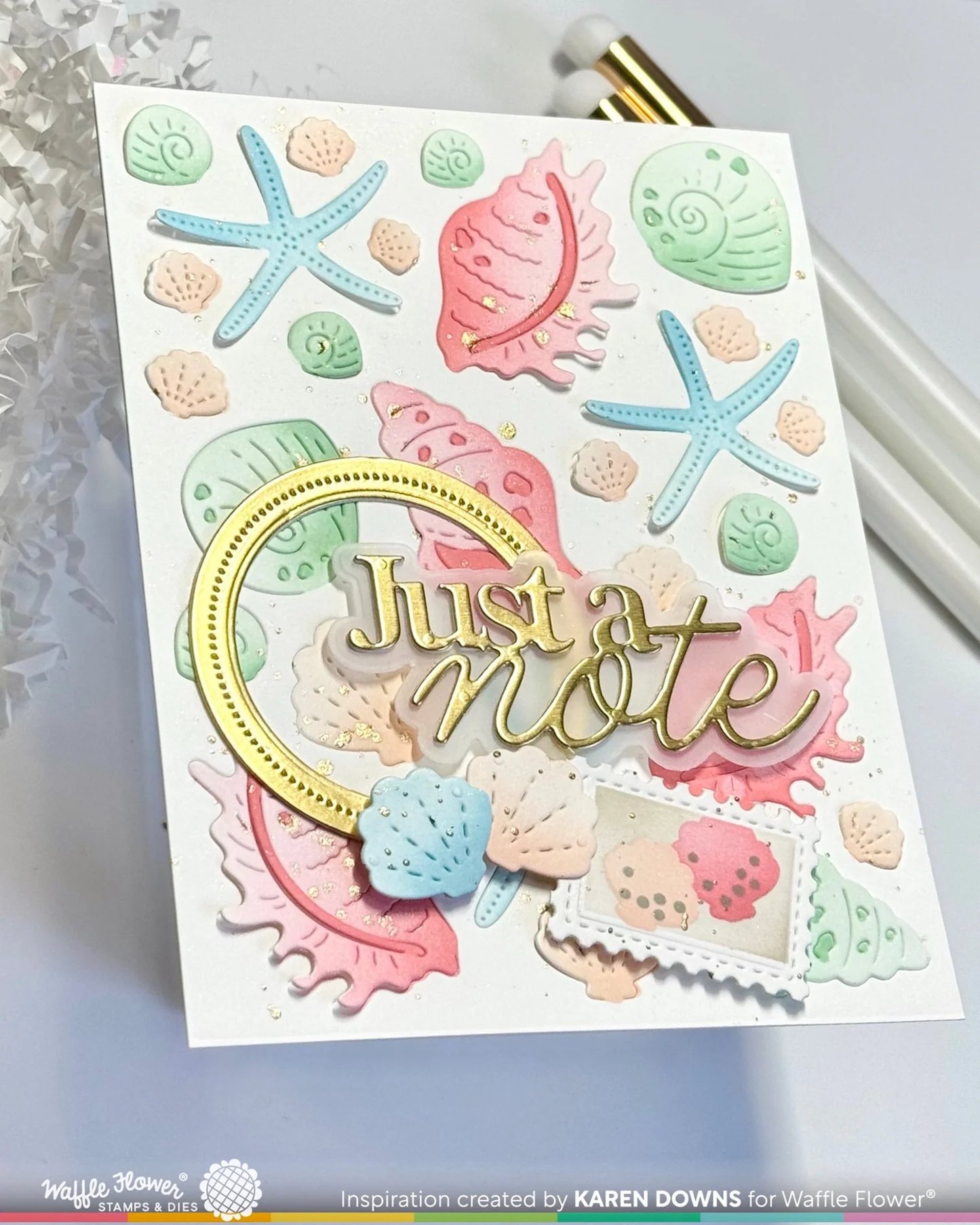 Waffle Flower - Just a Note Word Die Set