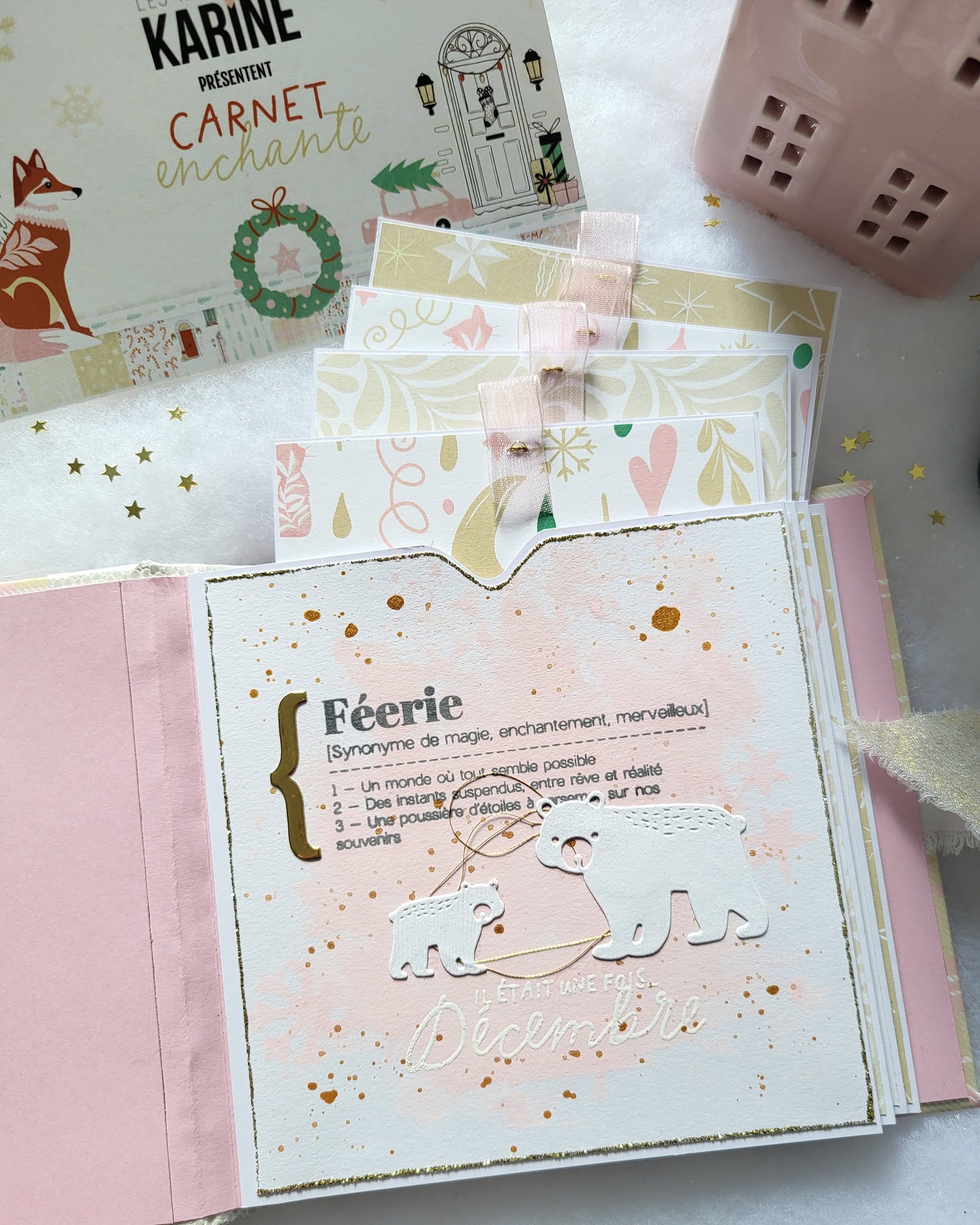 Les Ateliers de Karine - Carnet Enchante - Père & Fils Ours Die Set