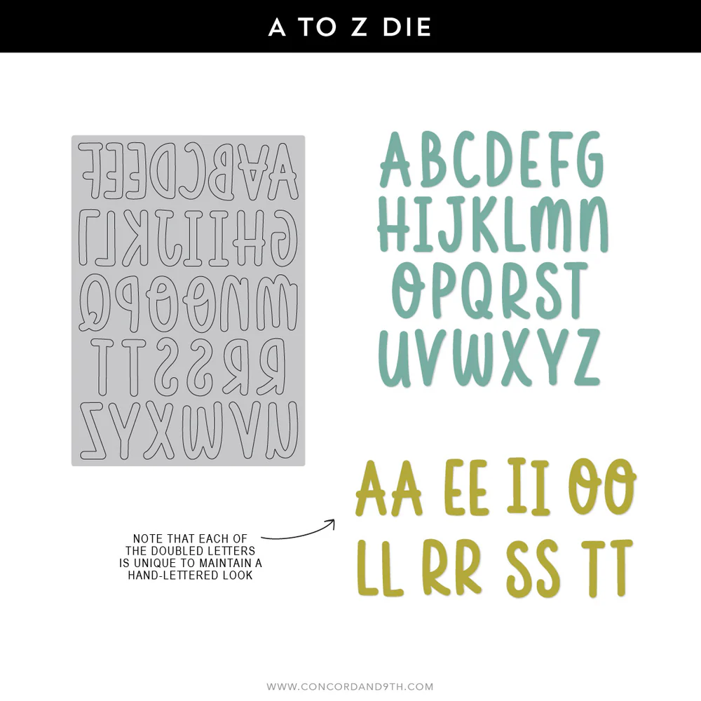 Concord & 9th - A to Z Alphabet Die Set by Kristina Werner