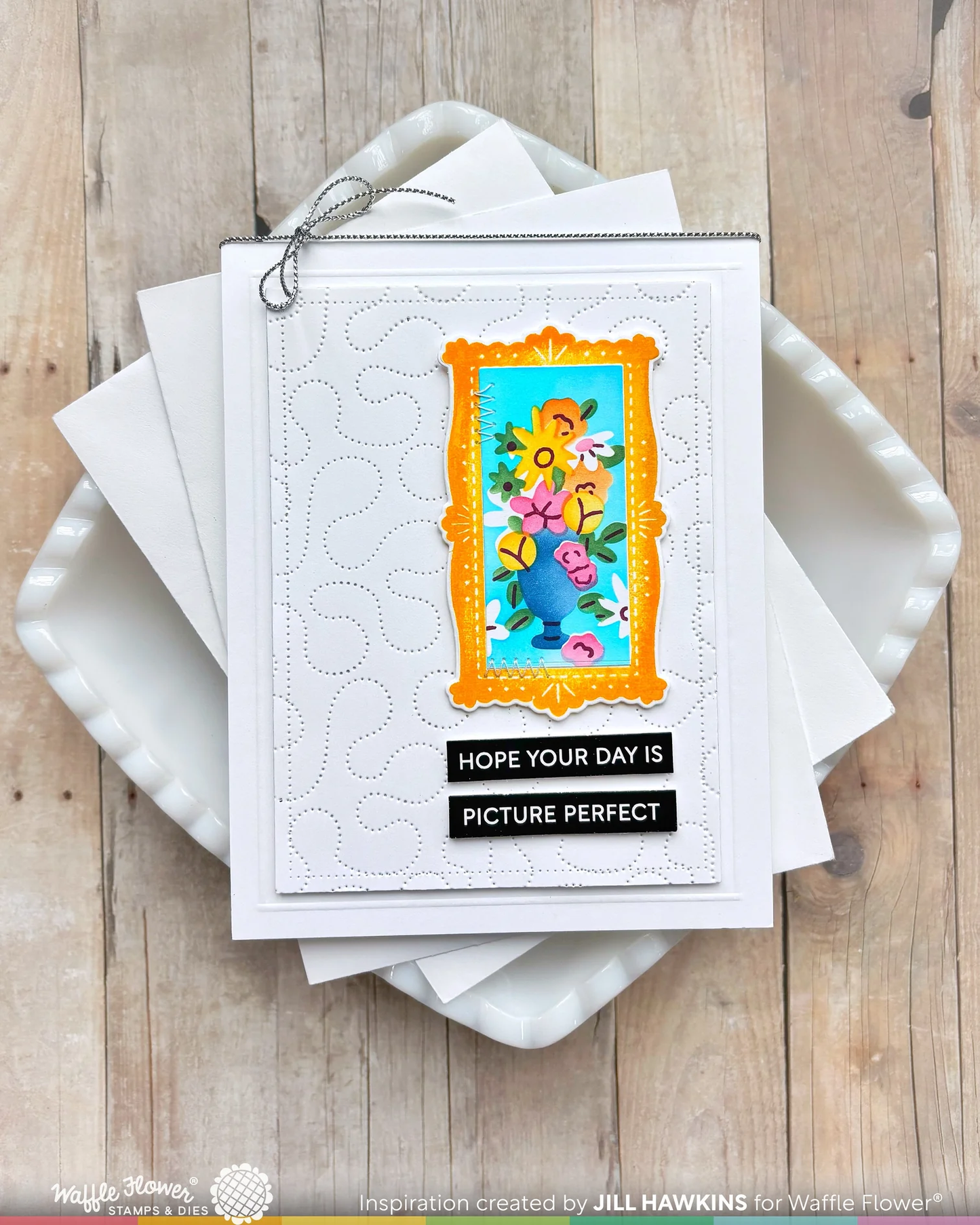 Waffle Flower - Postage Collage - Picture Perfect Stencil Set
