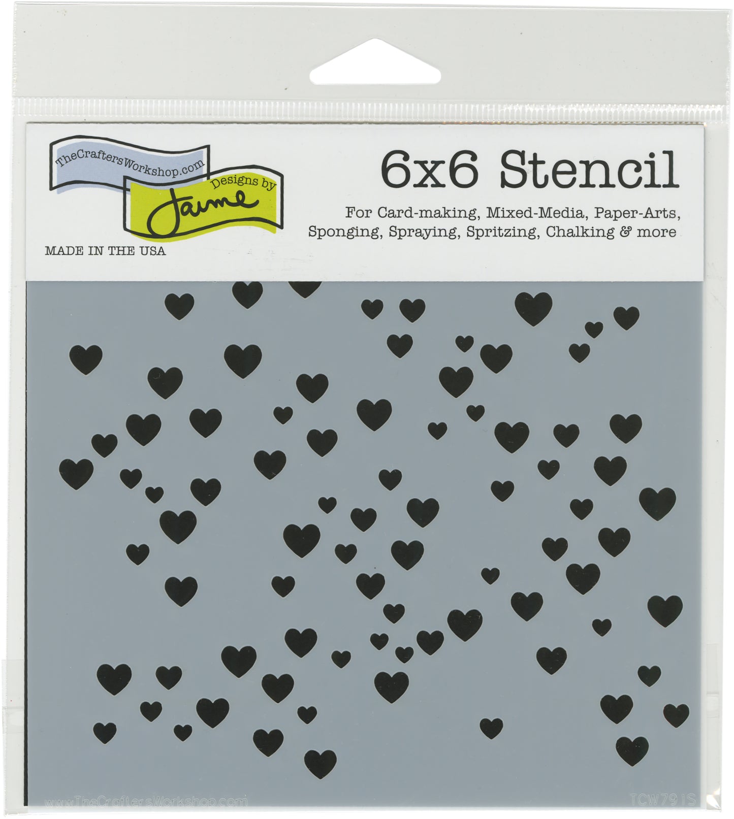 TCW - Stencil - Micro Hearts