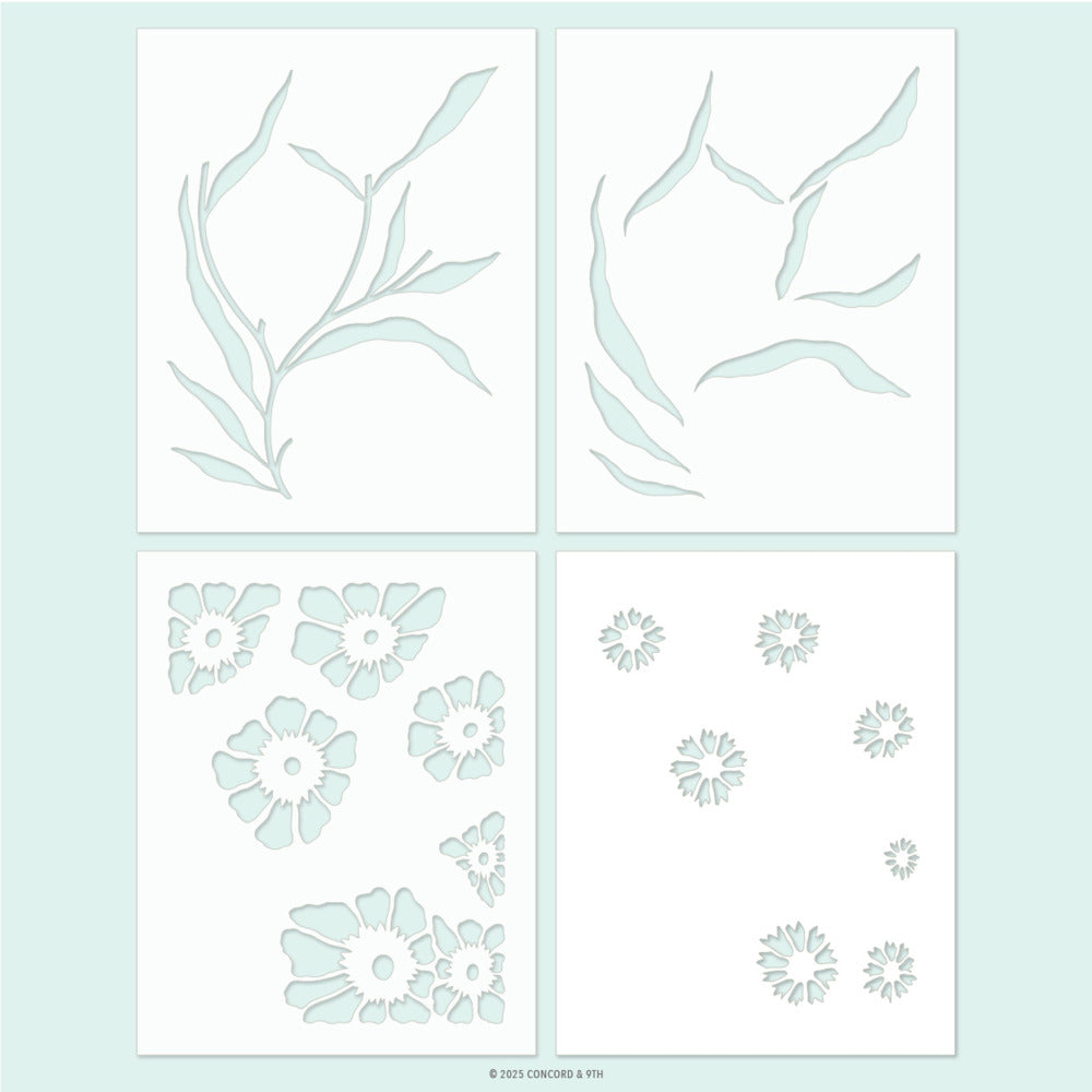 Concord & 9th - Petal Print Stencil Set