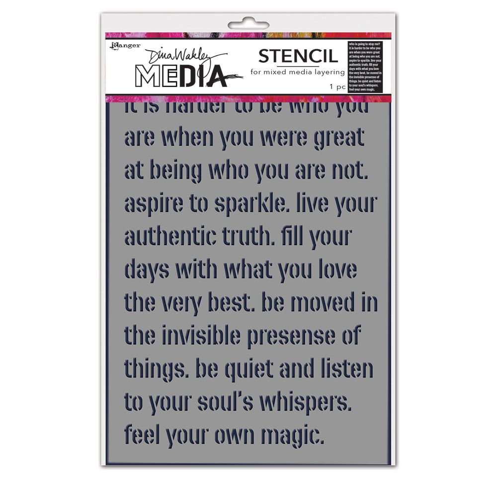 Dina Wakley - Feel Your Magic Stencil
