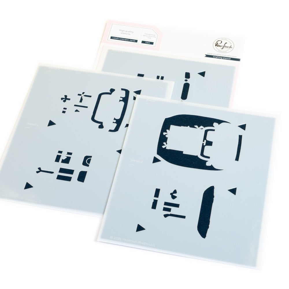 Pinkfresh - Lantern Landscapes Die & Stencil Bundle