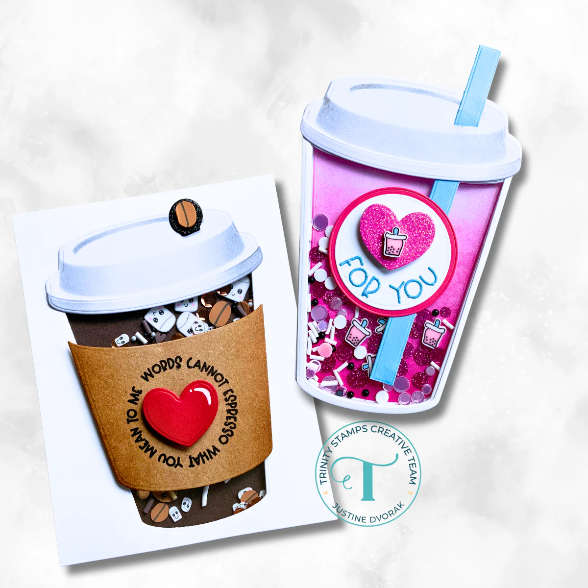 Trinity - Take Out Coffee Cup Shaped Card Die & Stencil Bundle