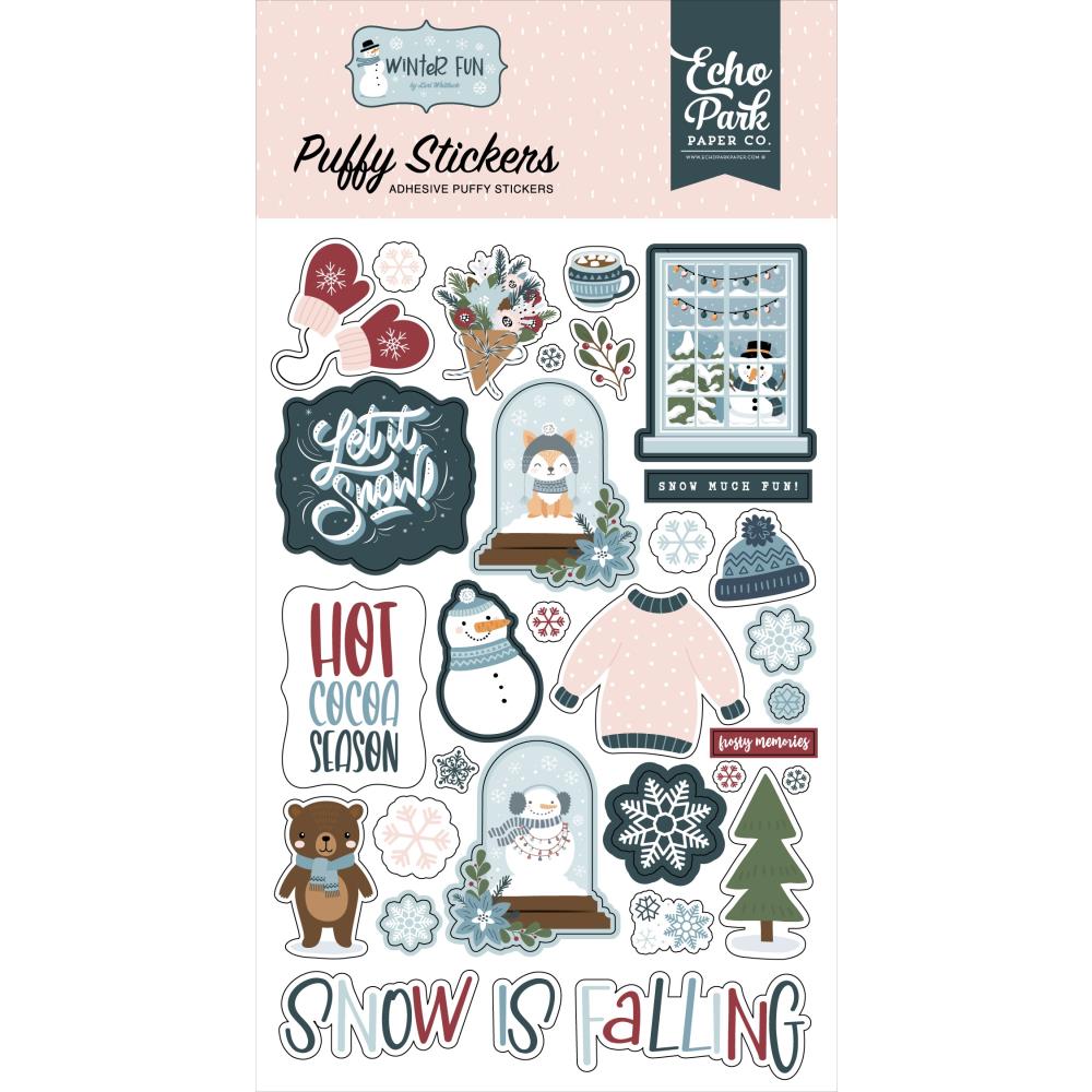 Echo Park - Winter Fun - Puffy Stickers
