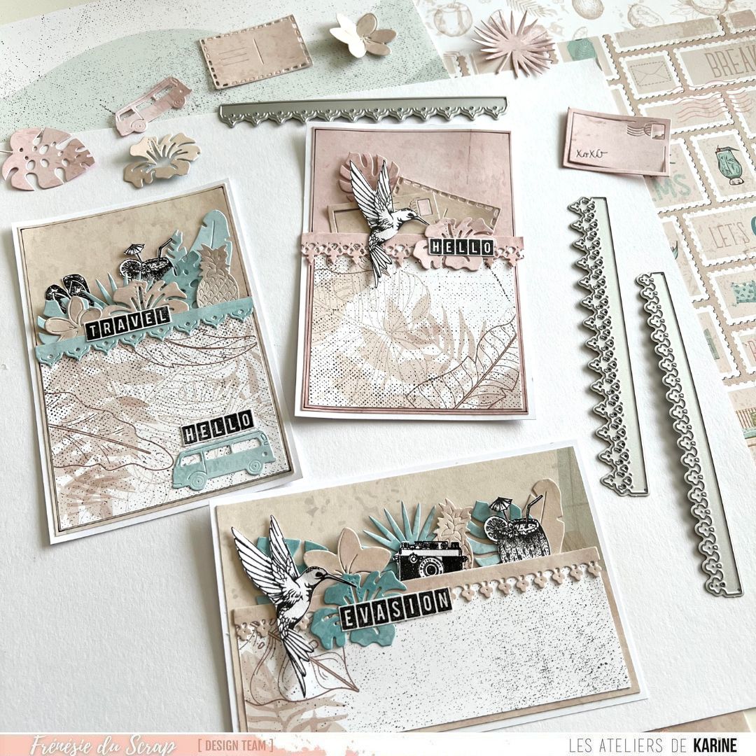 Les Ateliers de Karine - Carte Postale - Duo Des Cartes Postale Die Set