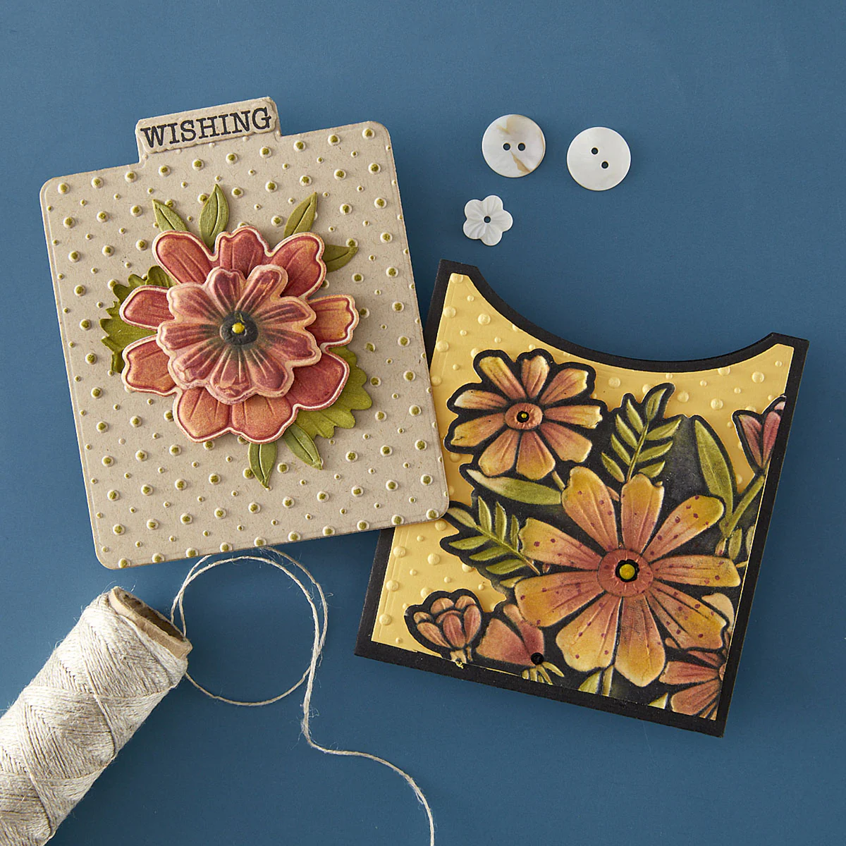 Spellbinders - 3D Embossing Folder - Polka Dot & Posy Duo