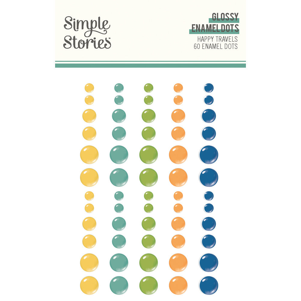 Simple Stories - Happy Travels - Glossy Enamel Dots