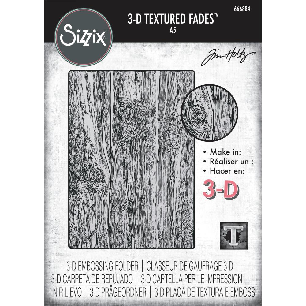 Sizzix - 3D Texture Fades Embossing Folder - A5: Lumbar