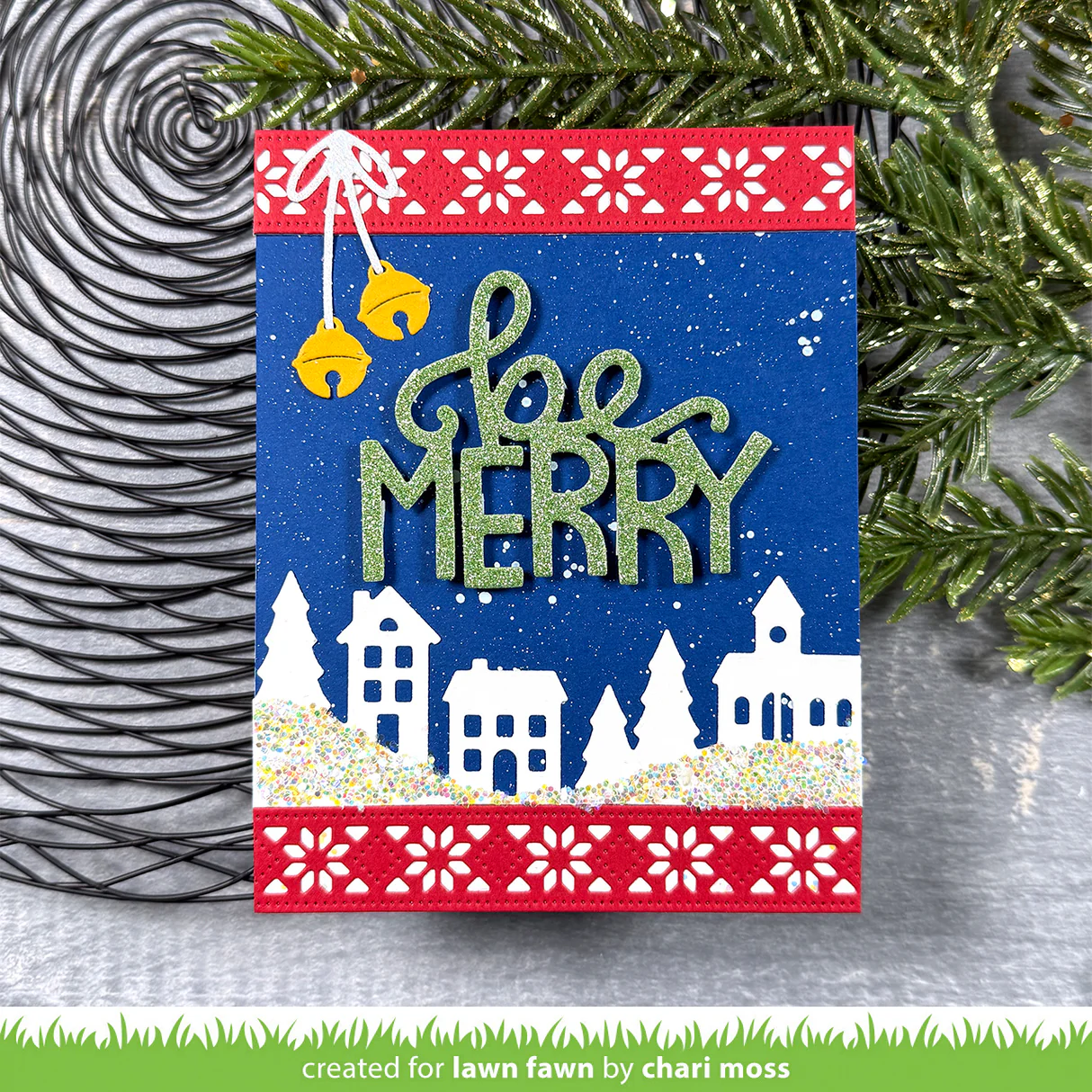 Lawn Fawn - Nordic Snowflake Border Die