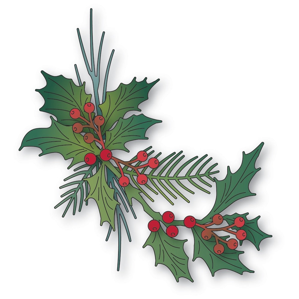 Memory Box - Evergreen Holly Bundle Die Set