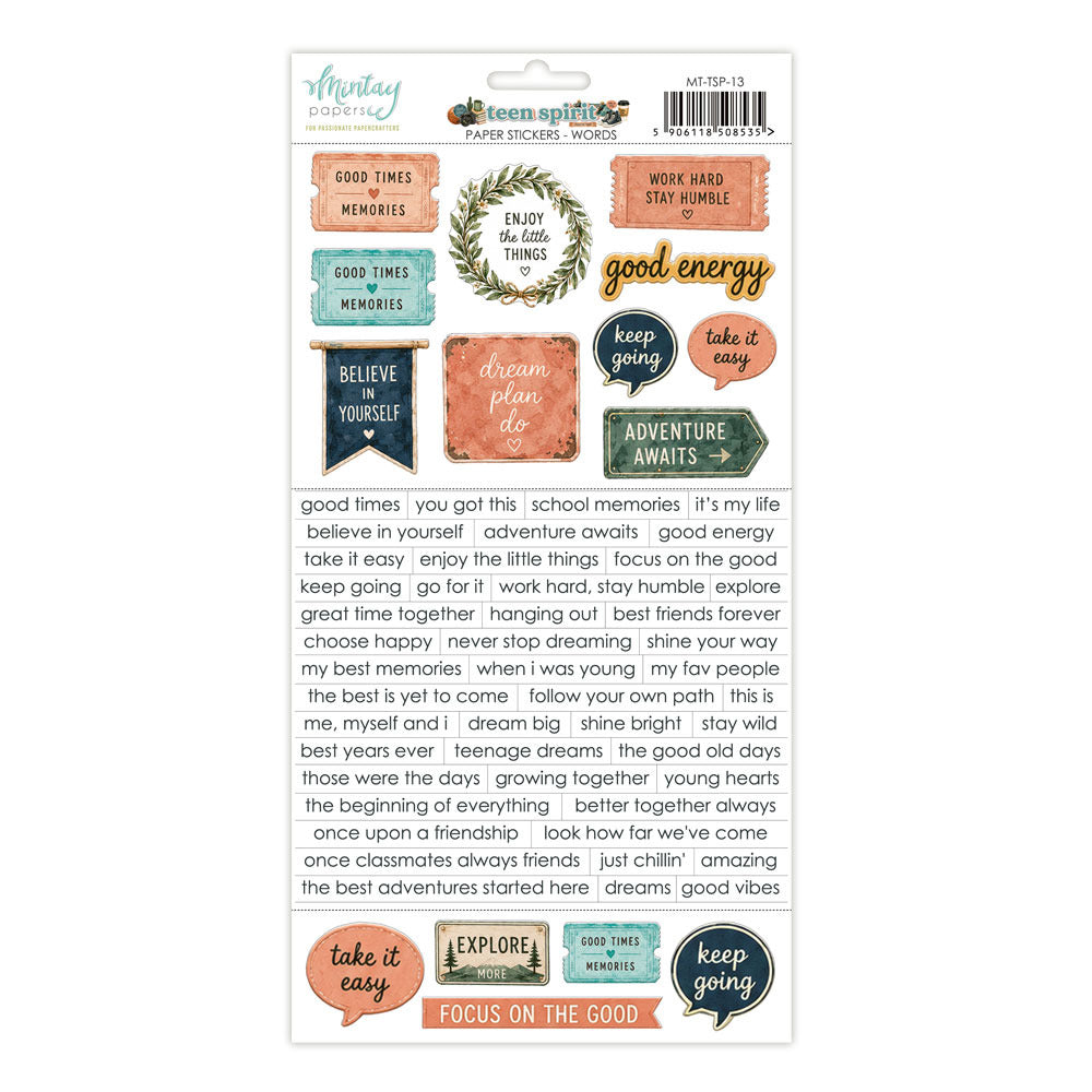 Mintay - Teen Spirit - Paper Stickers: Words
