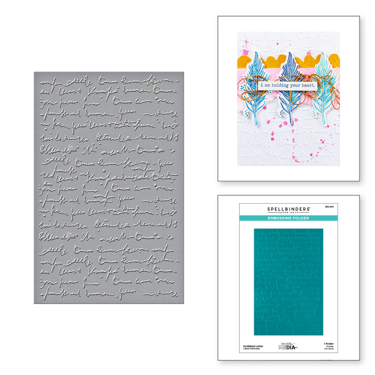 Spellbinders - Embossing Folder - Scribbled Letter