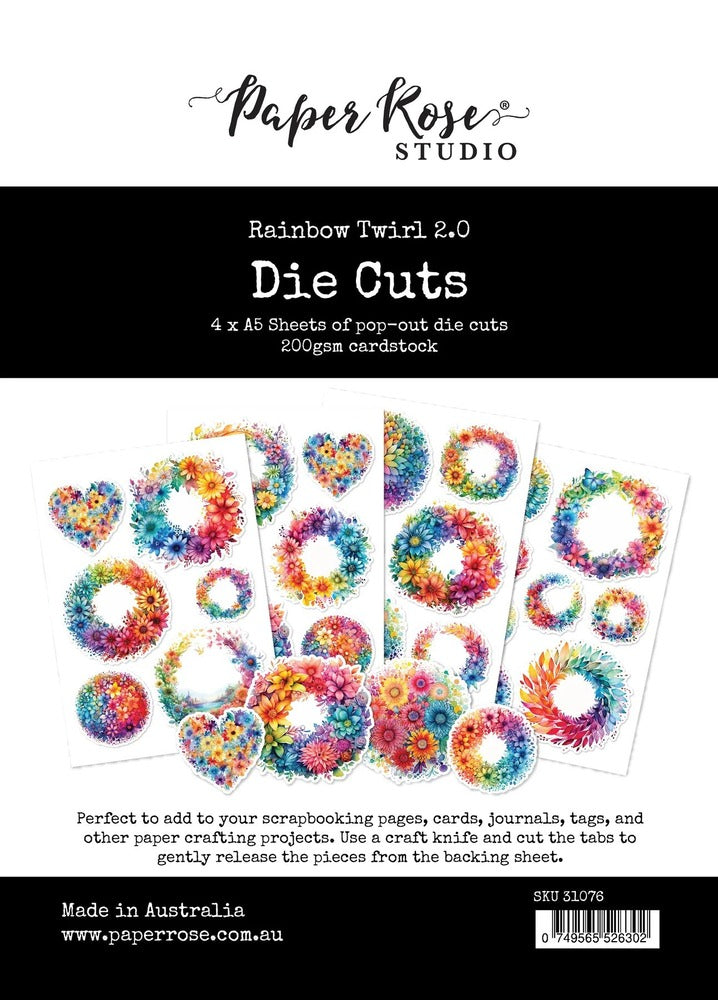 Paper Rose - Rainbow Twirl 2.0 - Die Cuts