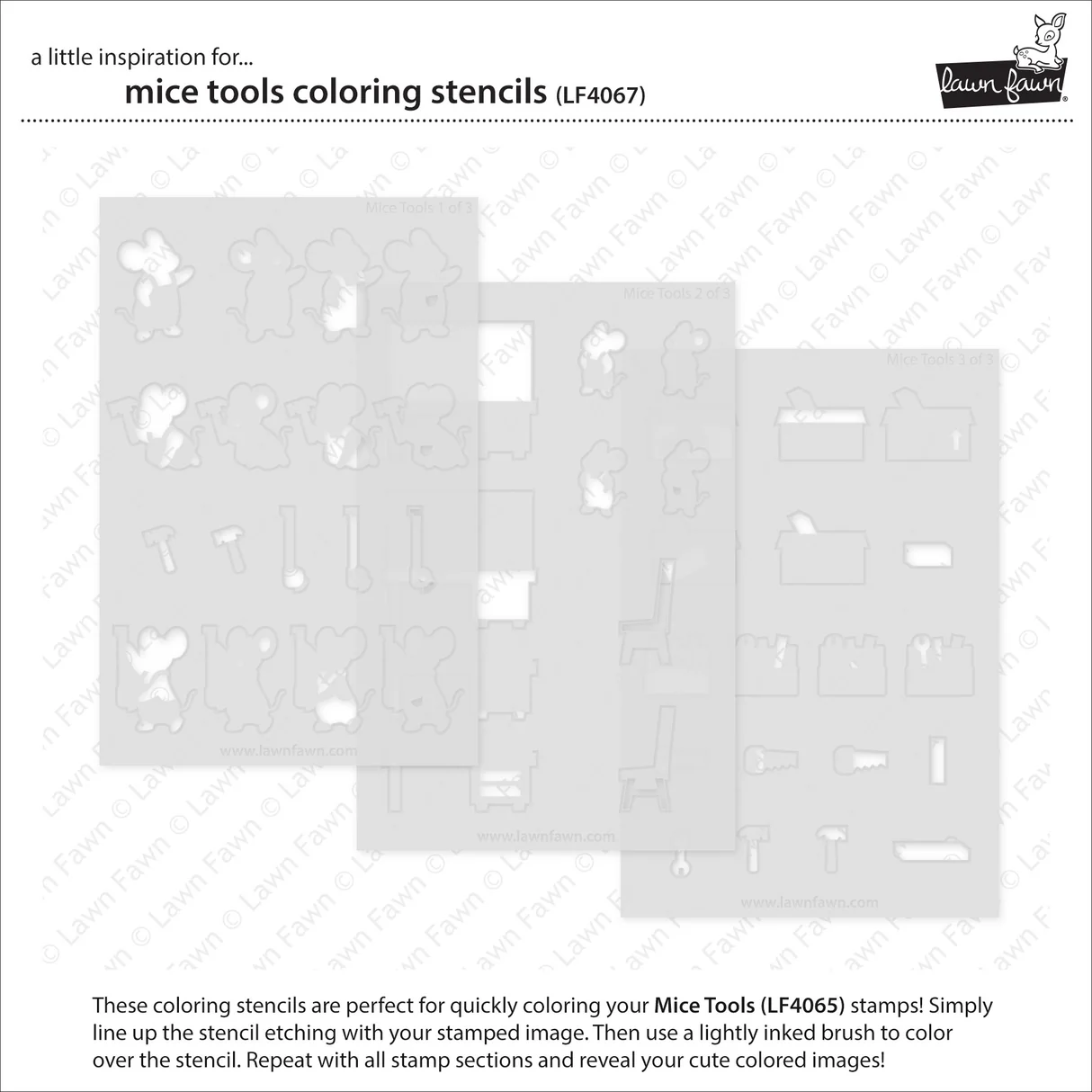 Lawn Fawn - Mice Tools Stamp, Die & Stencil Bundle