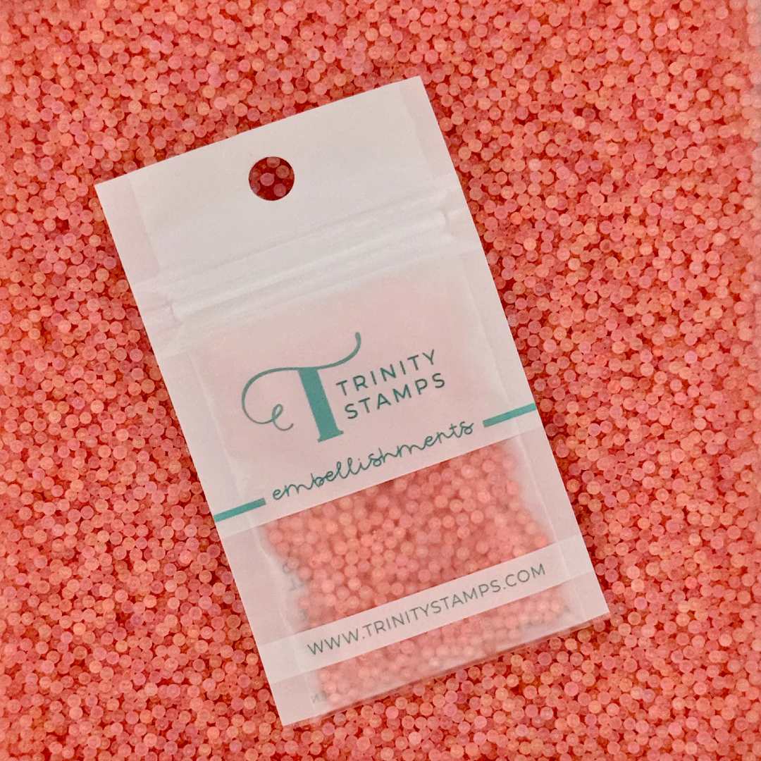 Trinity Stamps - Shaker Pop Embellishment - Iridescent Grapefruit