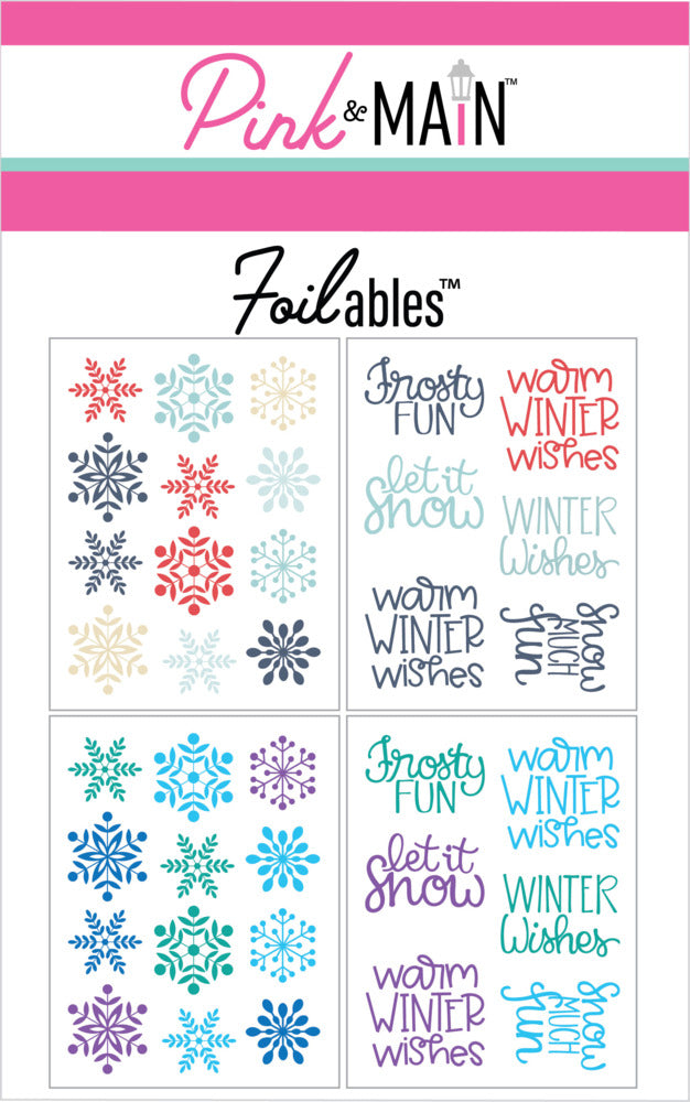 Pink & Main - Winter Spotlight Sayings Foilables Panels