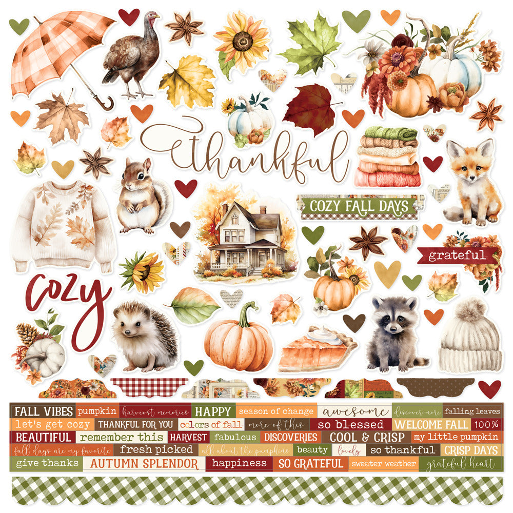 Simple Stories - Simple Vintage Autumn Breeze - Sticker Sheet