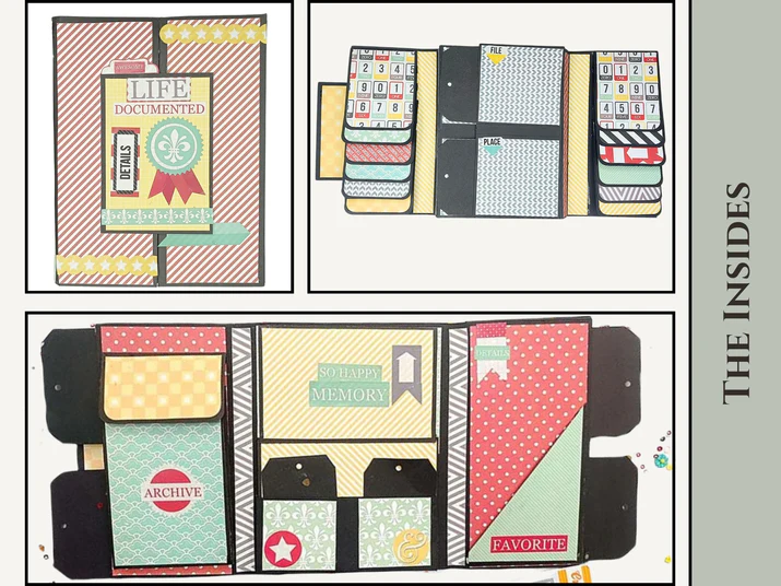CrafTreat - Blank Precut Album Base - Gate Fold Folio: Black