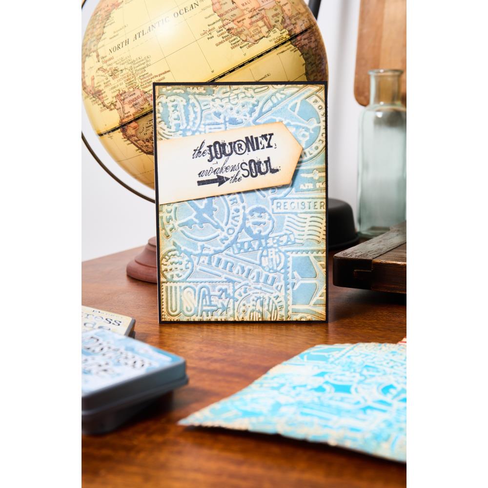 Sizzix - Texture Fades Embossing Folder - Vault Airmail