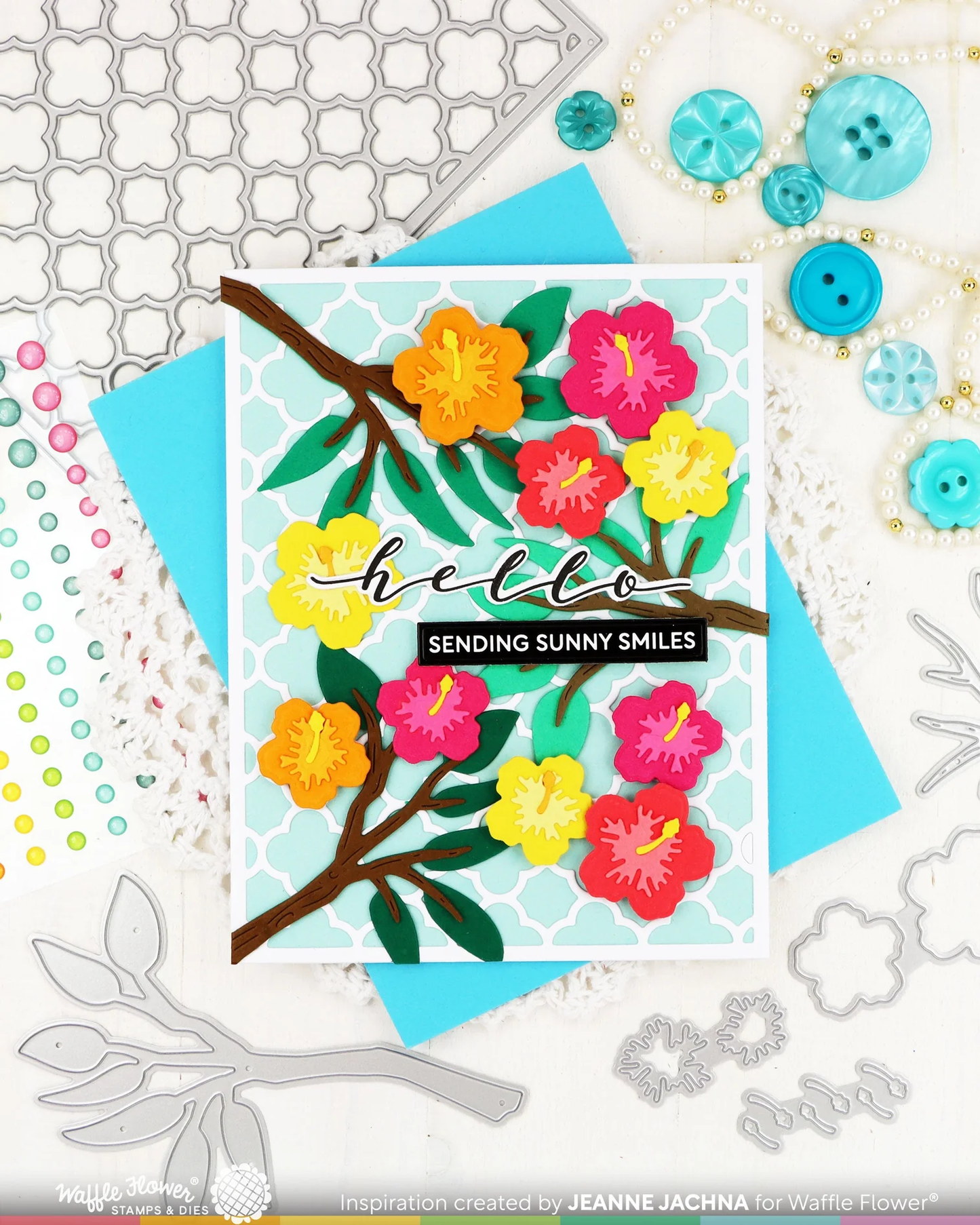 Waffle Flower - Hibiscus Branch Die Set
