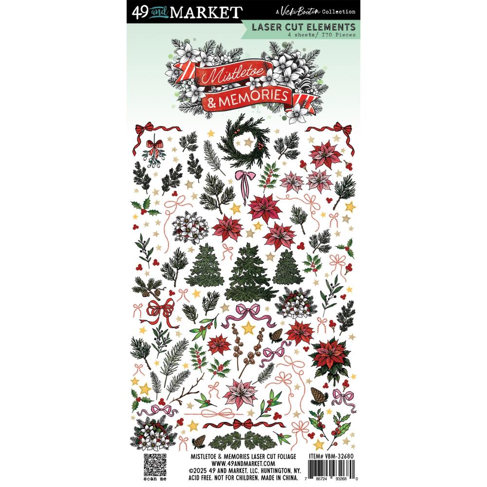 49 and Market - Mistletoe & Memories - Foliage Laser Cut Outs