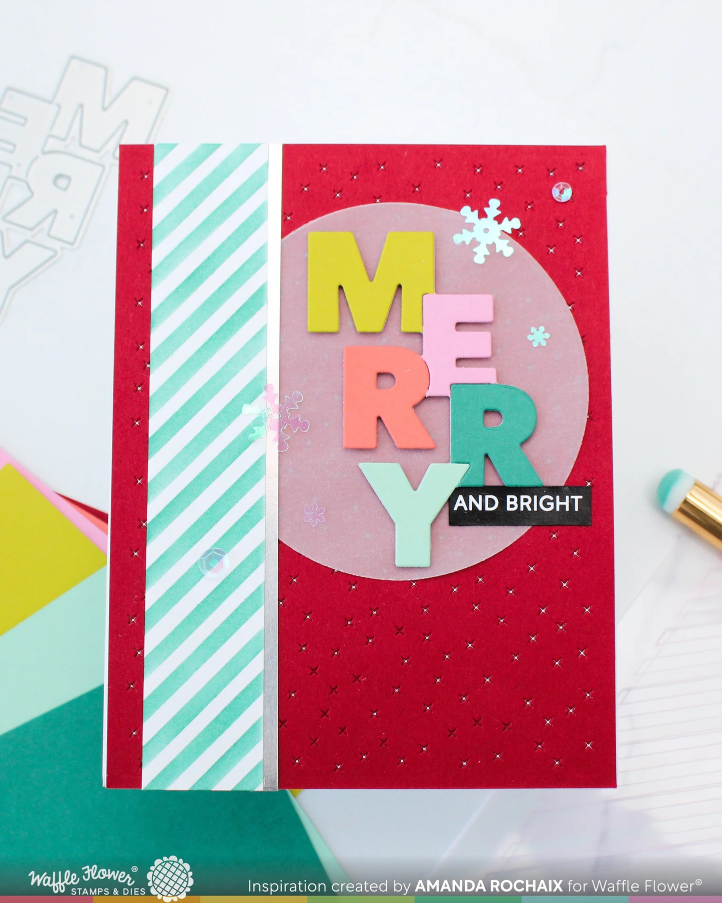Waffle Flower - Subsentiments Fa La La Diecut