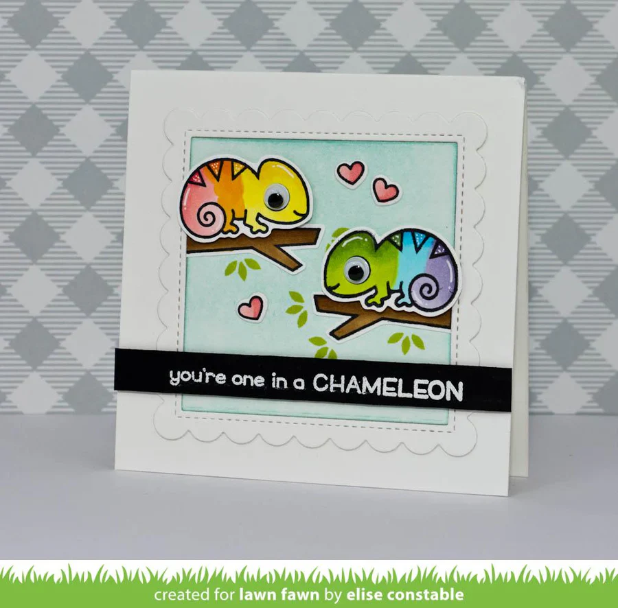 Lawn Fawn - Stitched Scalloped Square Frames Die Set