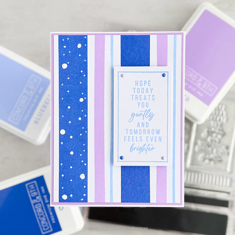 Concord & 9th - Bold Stripes Greetings Stamp Set by Kristina Werner