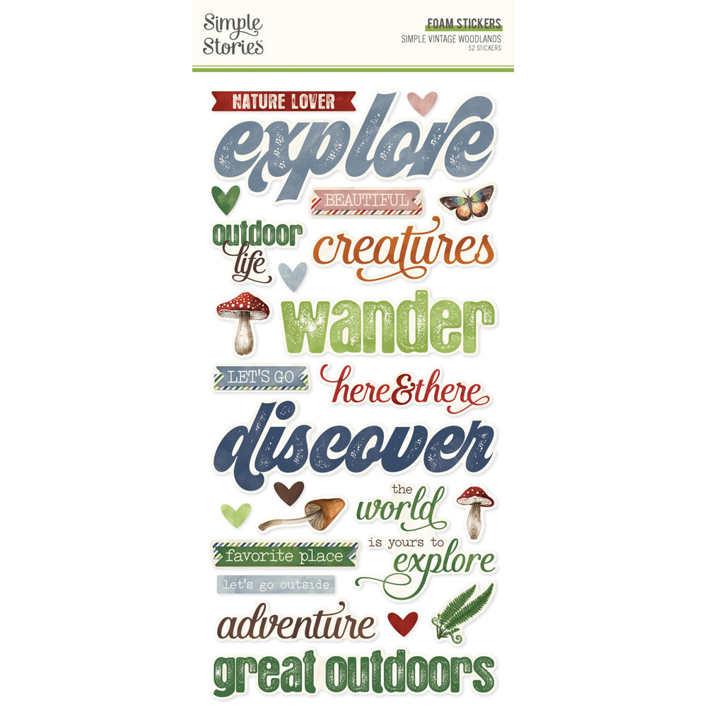 Simple Stories - Simple Vintage Woodlands - Foam Stickers