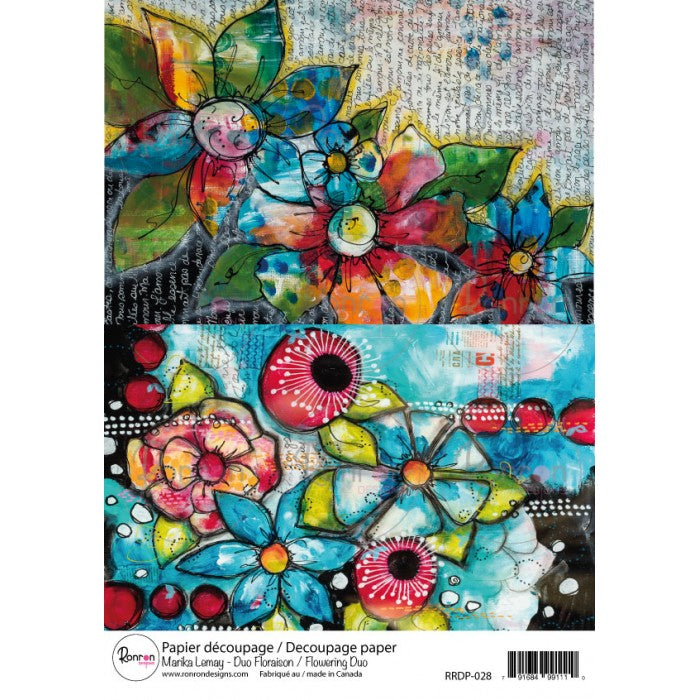 RonRon Designs - Rice Paper - Flowering Duo