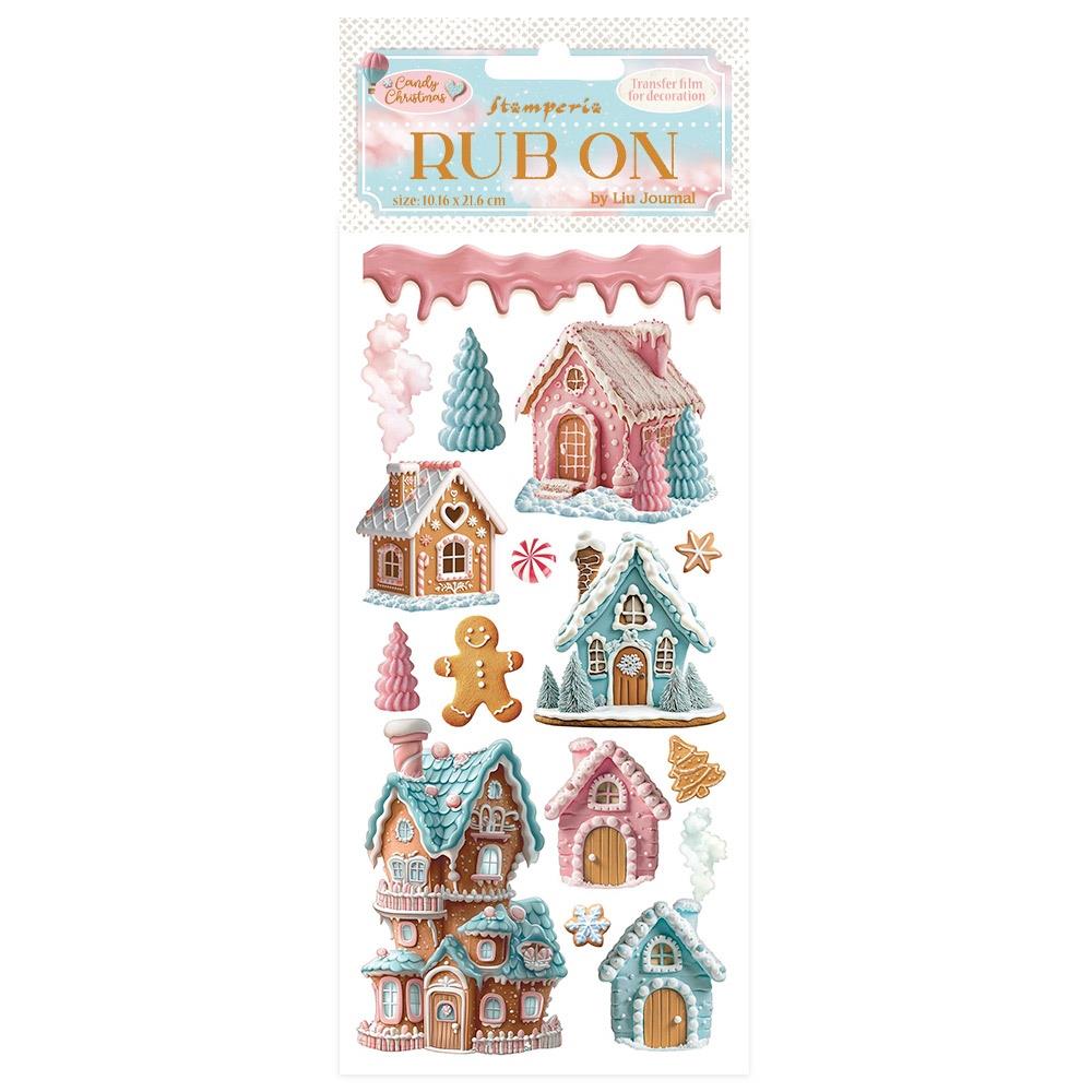 Stamperia - Candy Christmas - Houses Rub-On