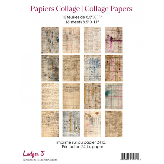 RonRon Designs - Collage Papers - Ledger 3