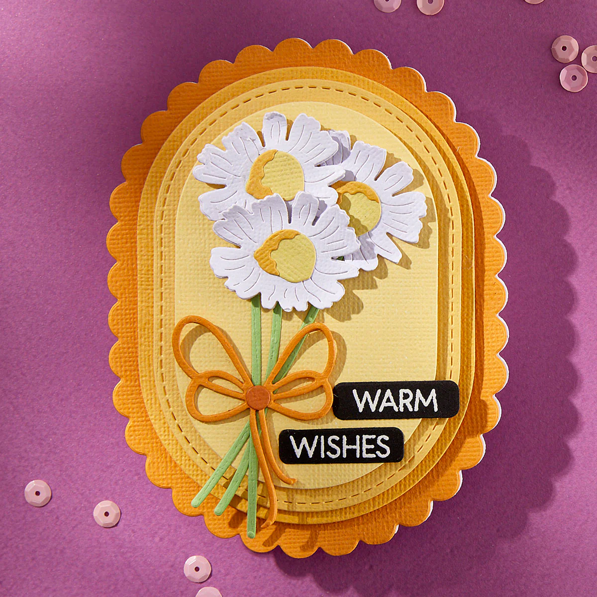 Spellbinders - Scallop and Stitched Edge Ovals Die Set