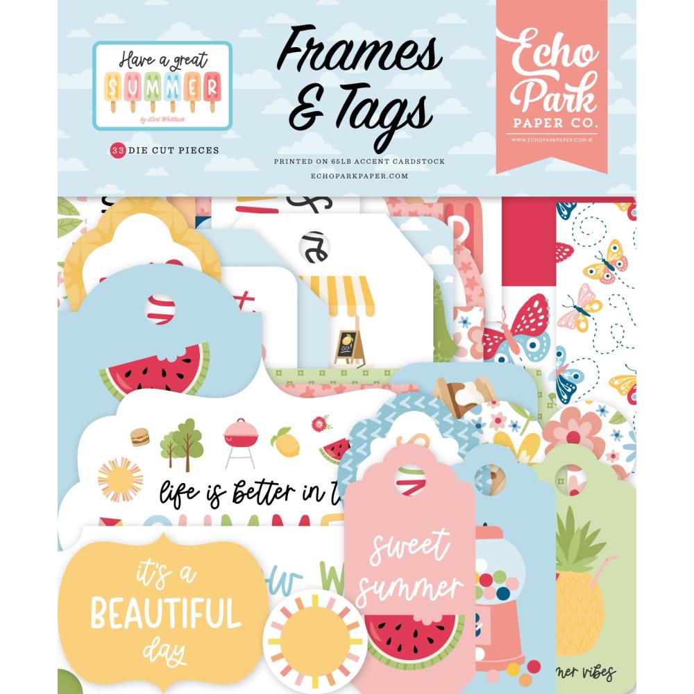 Echo Park - Have A Great Summer - Frames & Tags Ephemera