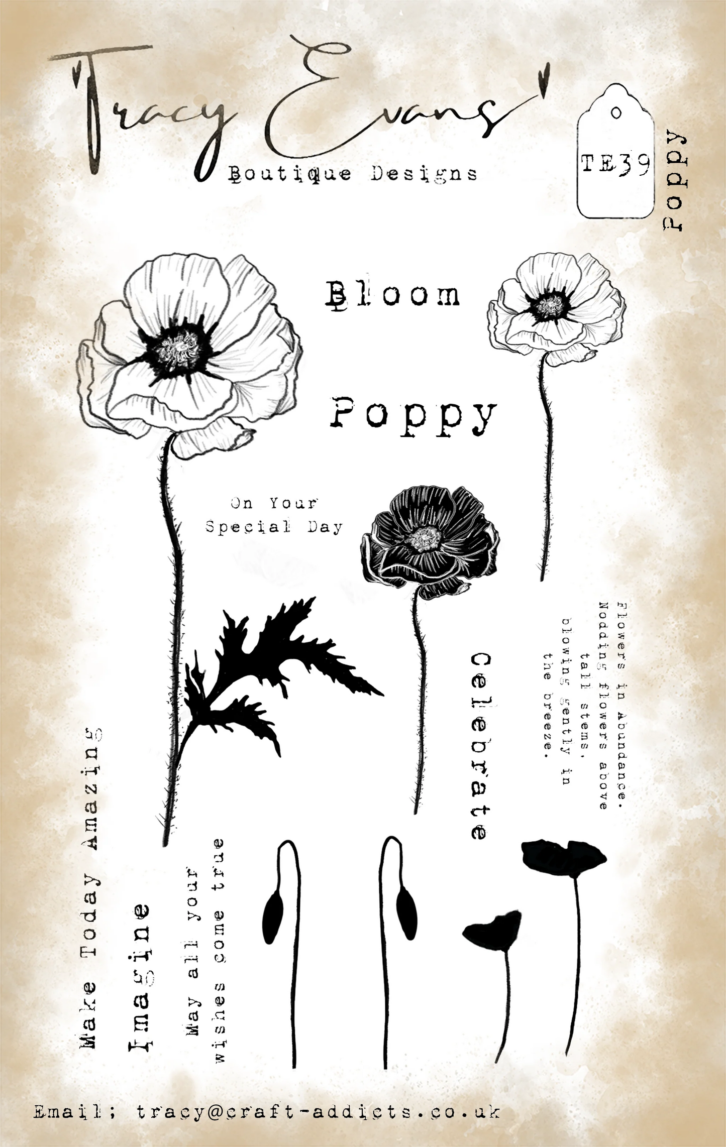 Tracy Evans - Poppy Stamp Set