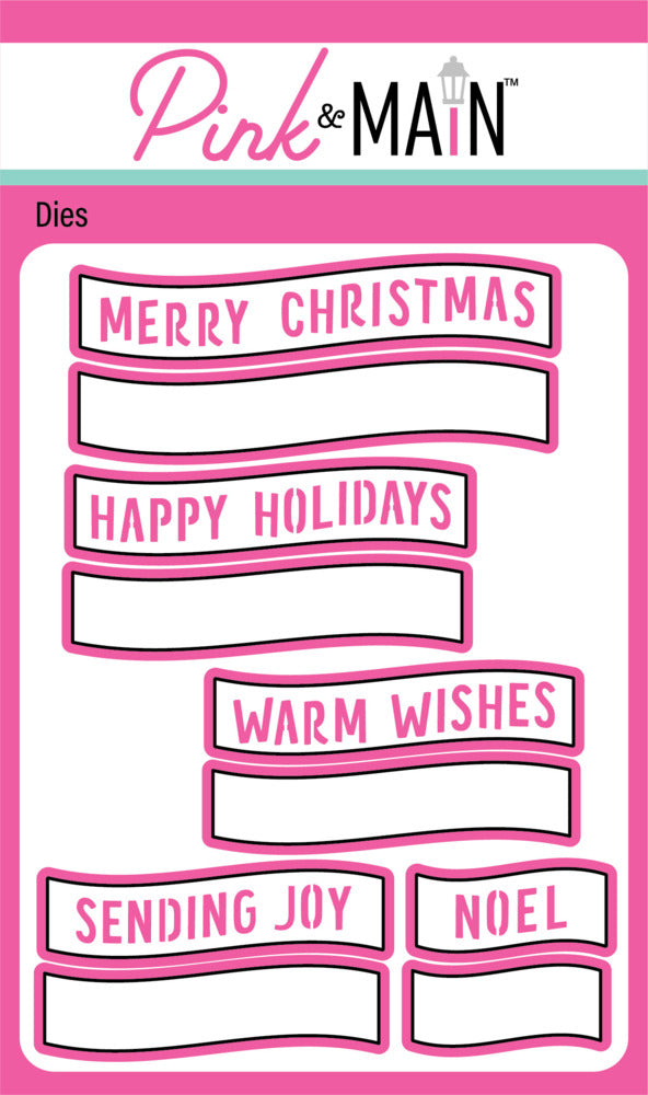 Pink & Main - Christmas Sentiment Strip Die Set
