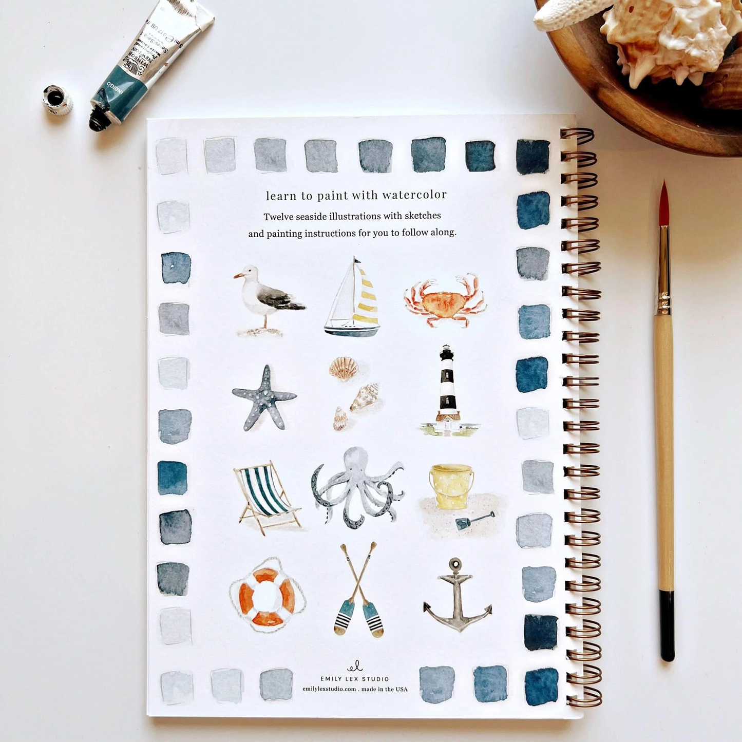 Emily Lex Studio - Watercolor Workbook - Seaside