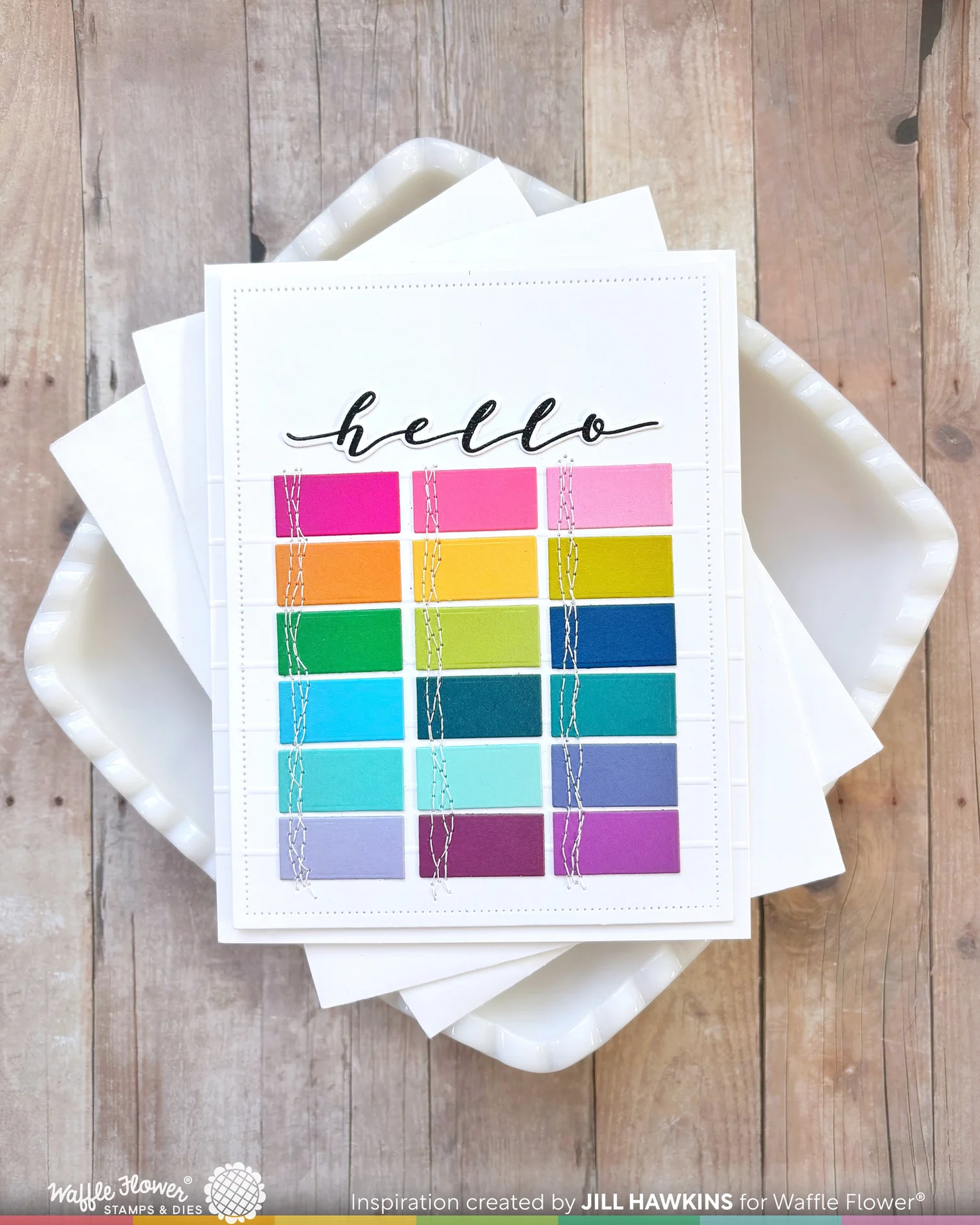 Waffle Flower - Script Greetings Stamp & Die Bundle