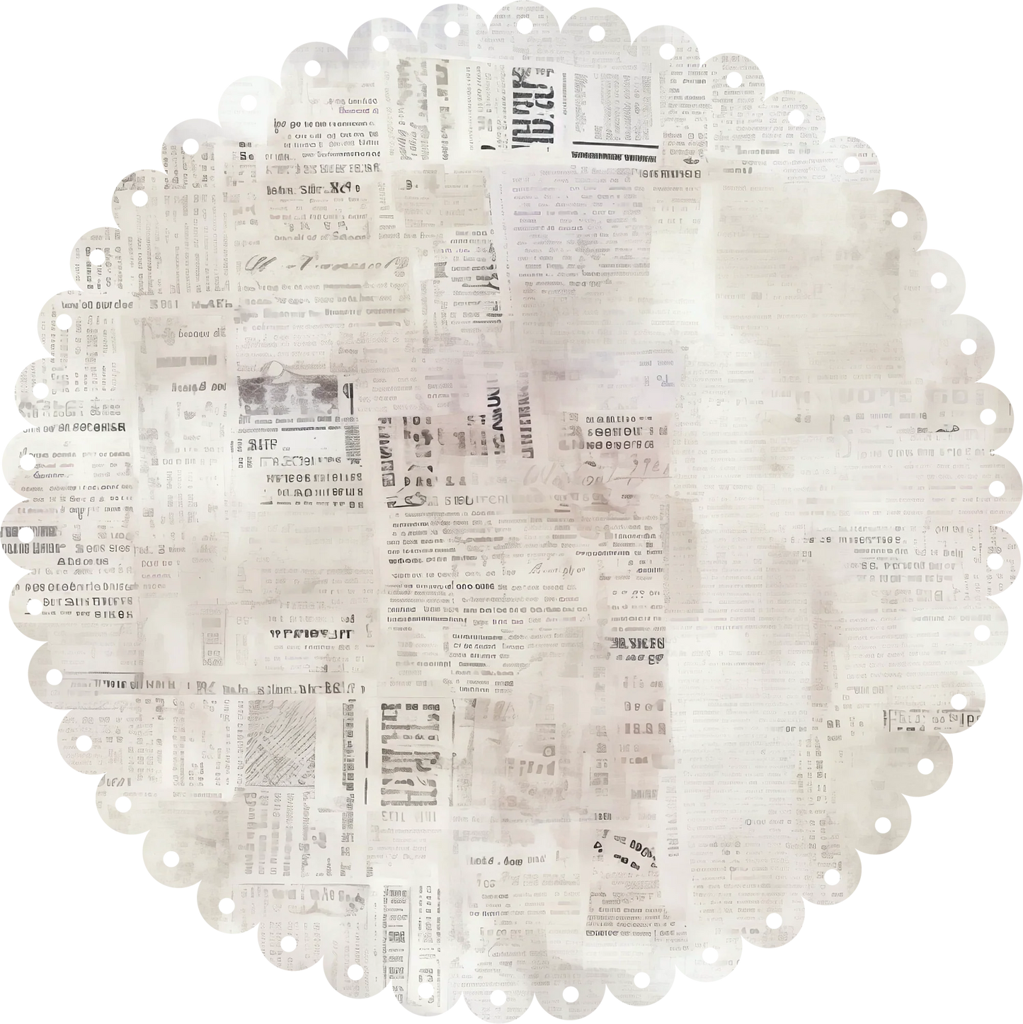 Uniquely Creative - Ultraviolet Delight - Newsprint Scalloped Decorative Base