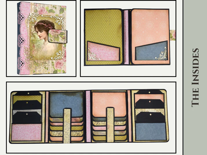CrafTreat - Blank Precut Album Base - Double Folio: Black & Kraft