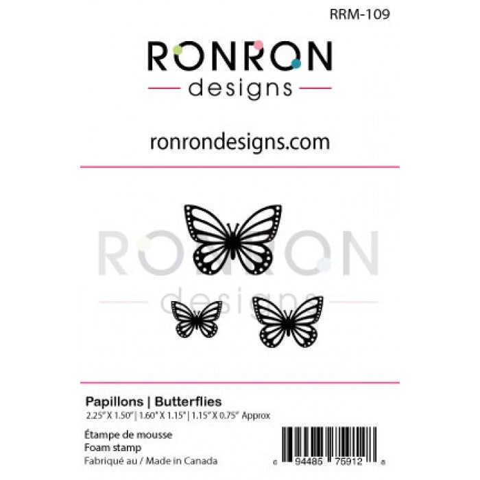 RonRon Designs - Foam Stamp - Butterflies