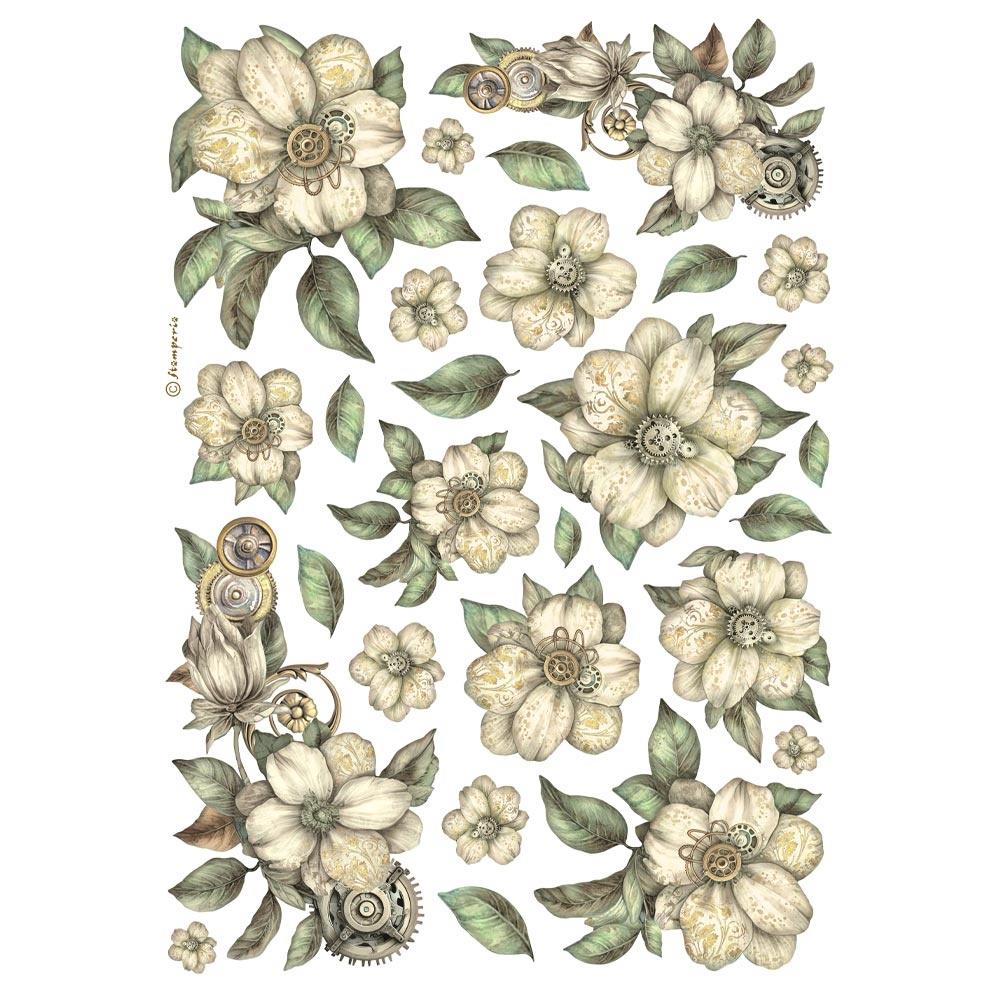 Stamperia - Rice Paper - White Flowers