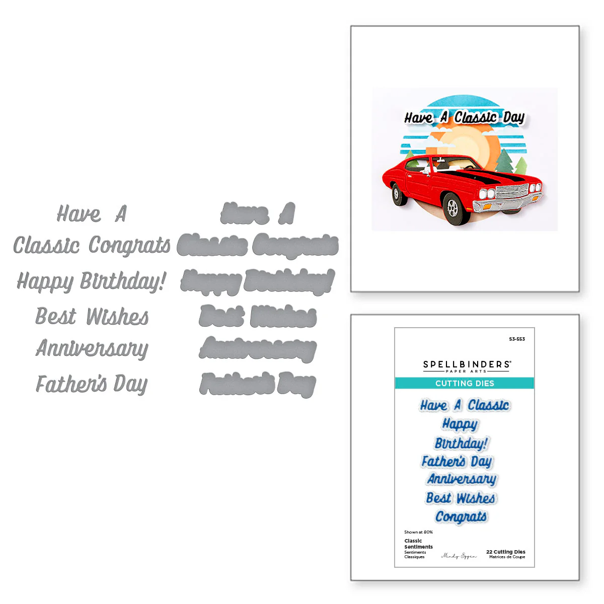 Spellbinders - Classic Sentiments Die Set