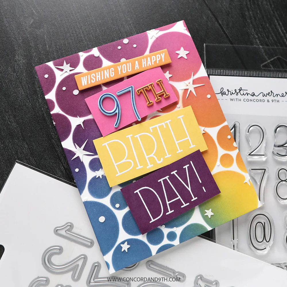 Concord & 9th - Lucky Numbers Stamp & Die Bundle by Kristina Werner