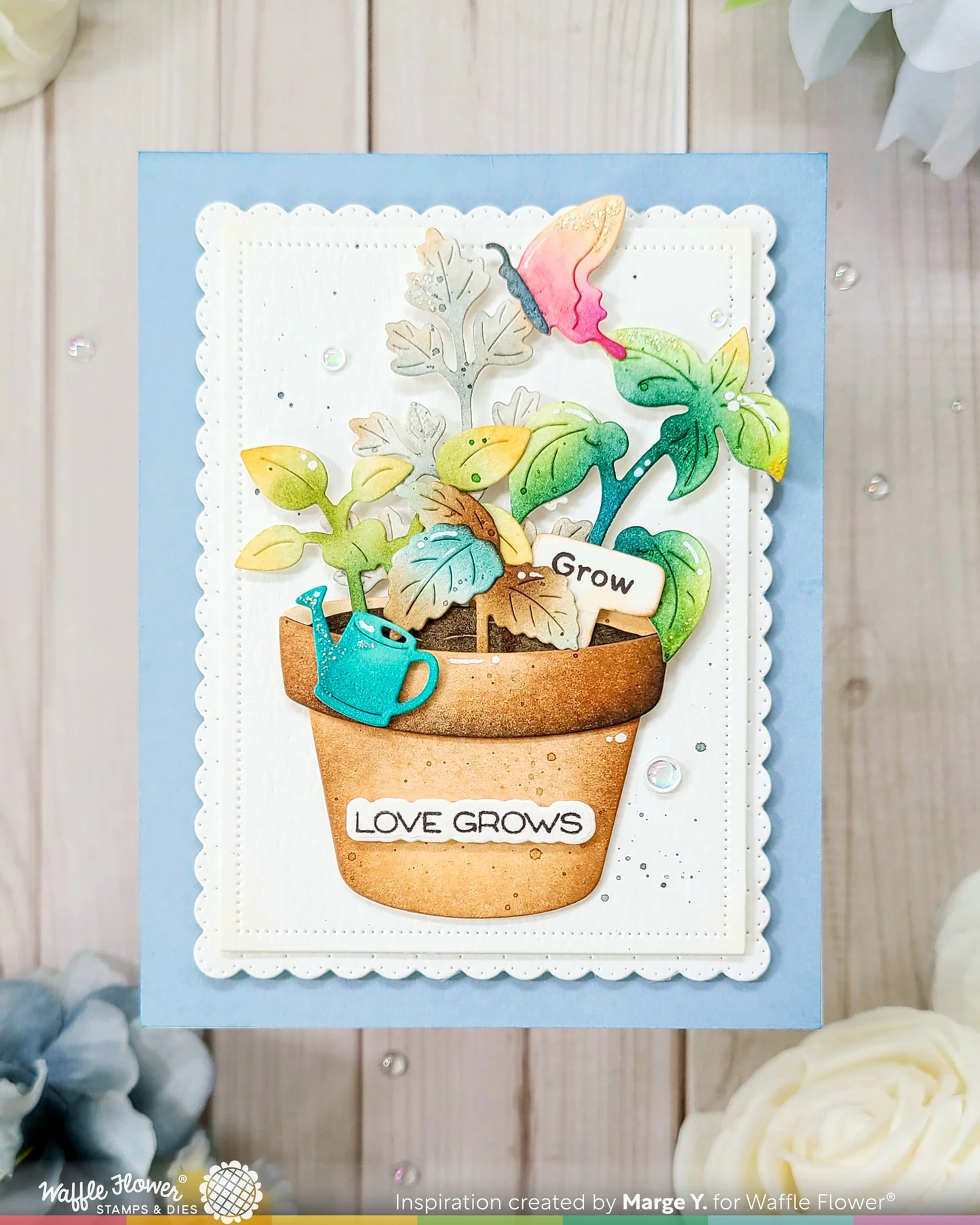 Waffle Flower - Plant Maker Stamp & Die Bundle